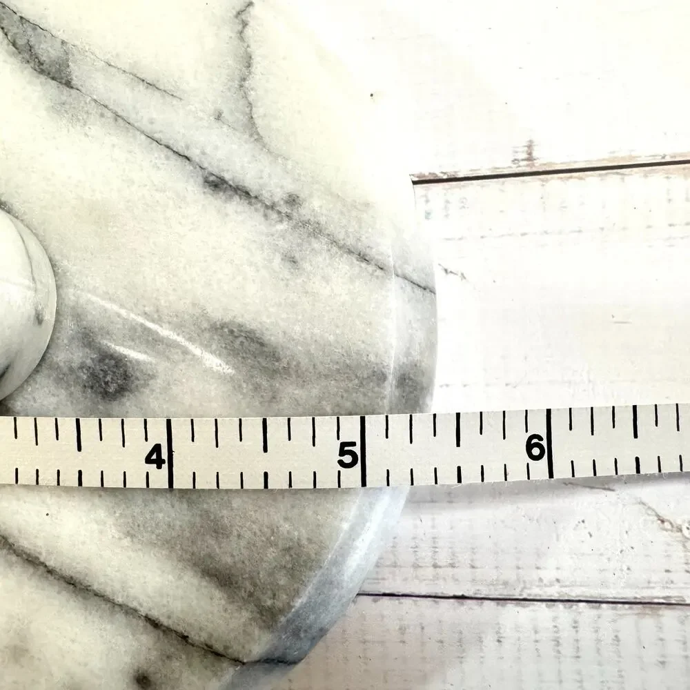 Vintage Marble Paper Towel Holder Freestanding White Gray 13
